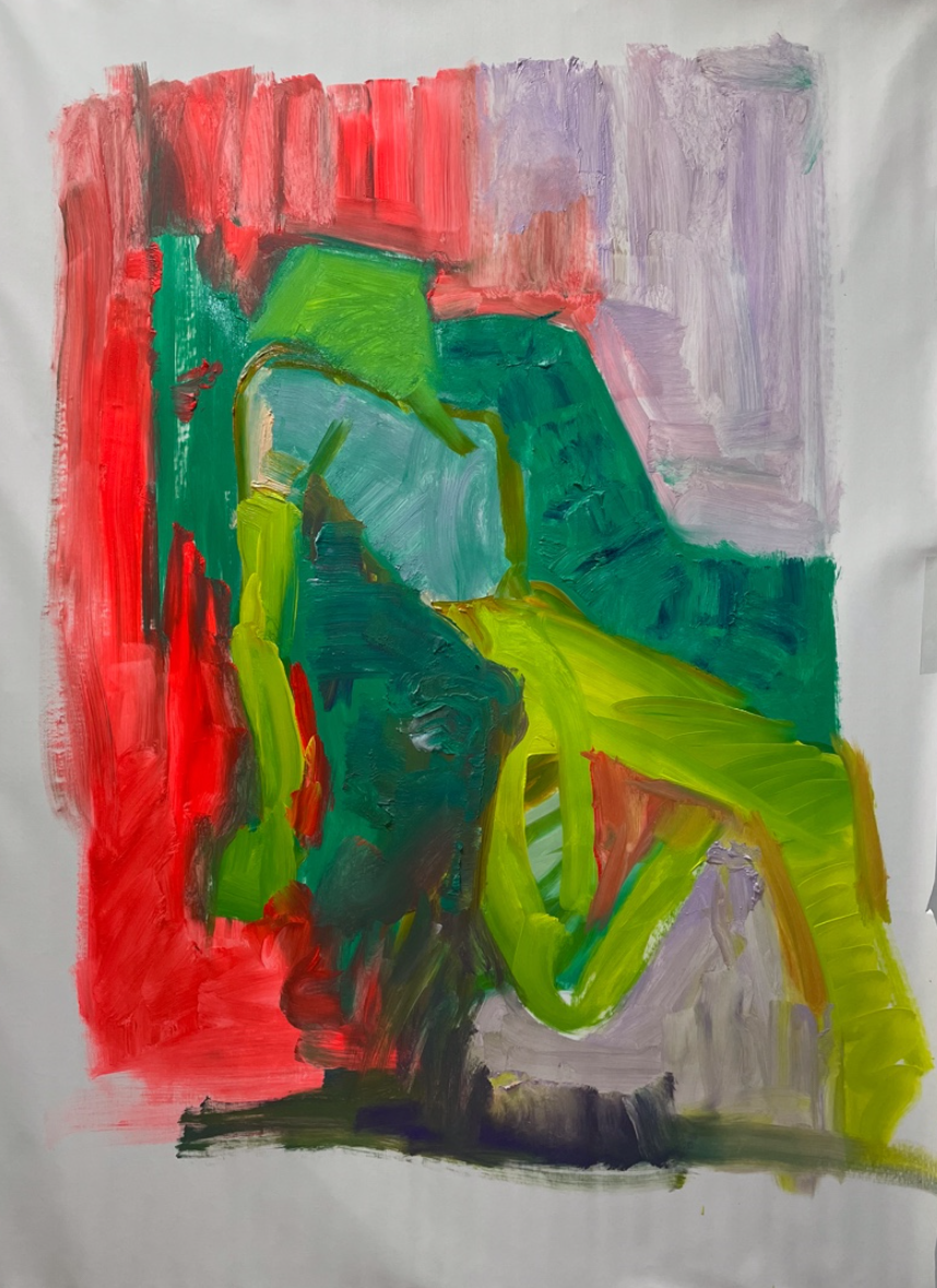 style study1, oil on canvas roll, 160x140cm, 2021