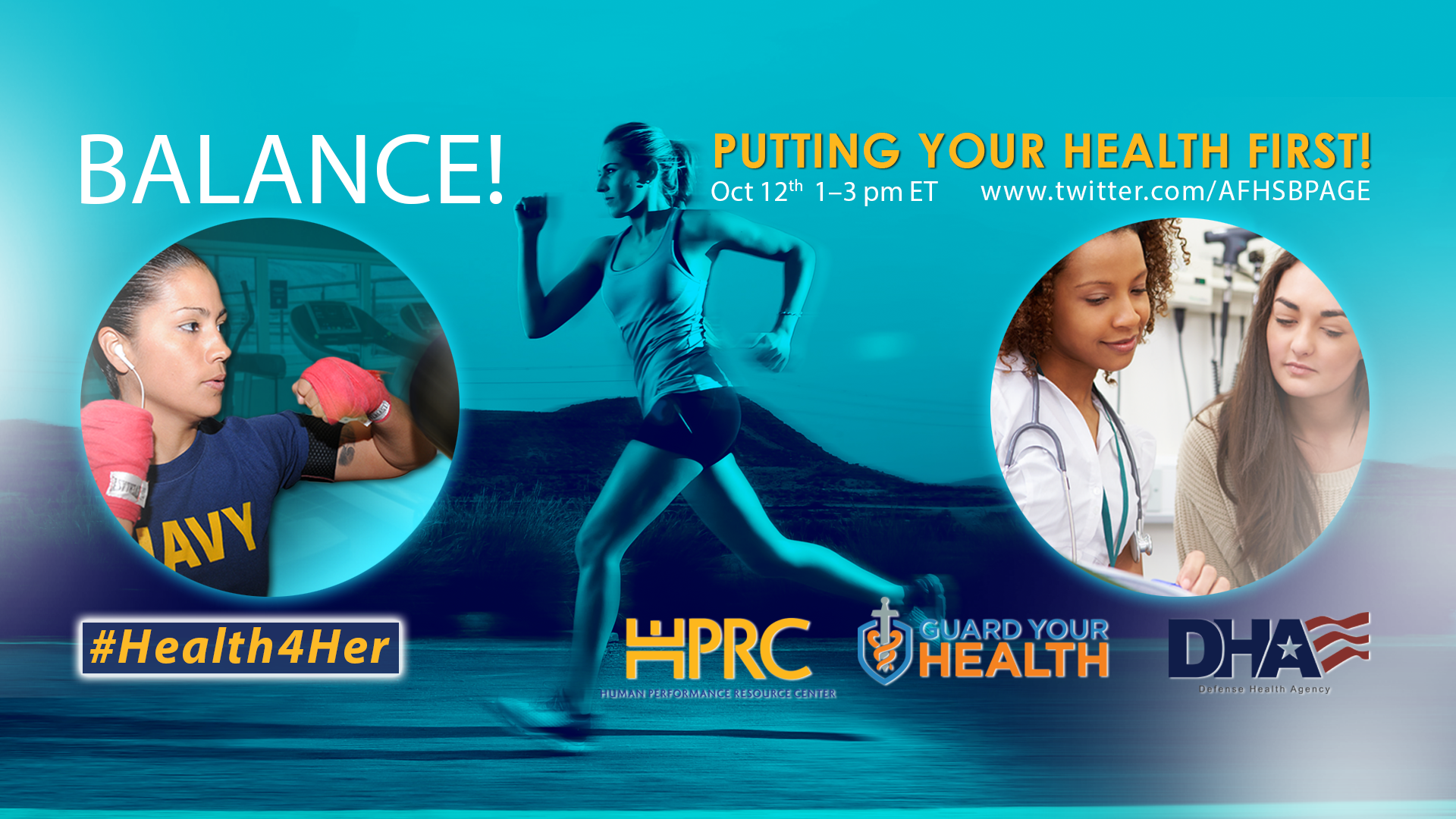 DHA Health4Her twitter promo graphic