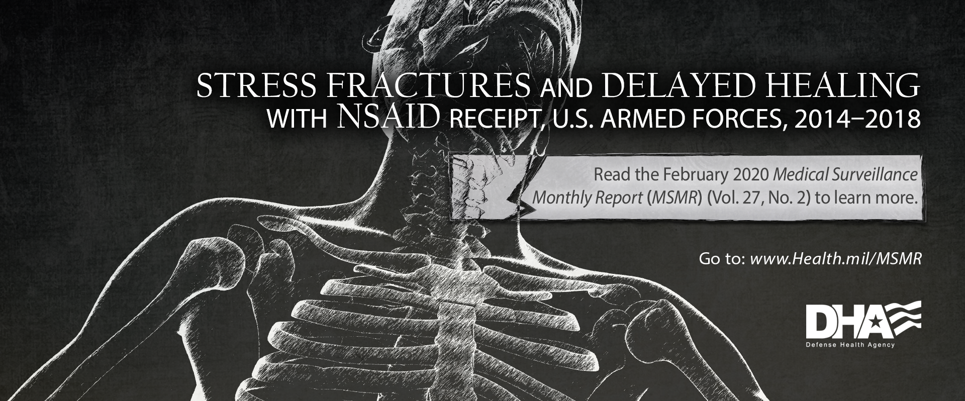 Facebook banner promoting article on NSAIDs in the military.