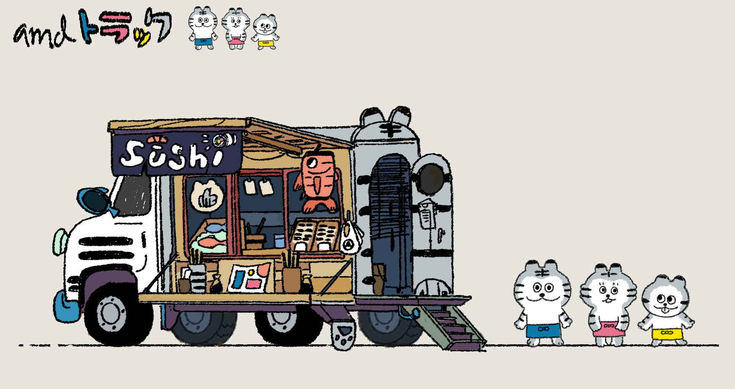 First draft of the Tiger Trio's food truck.