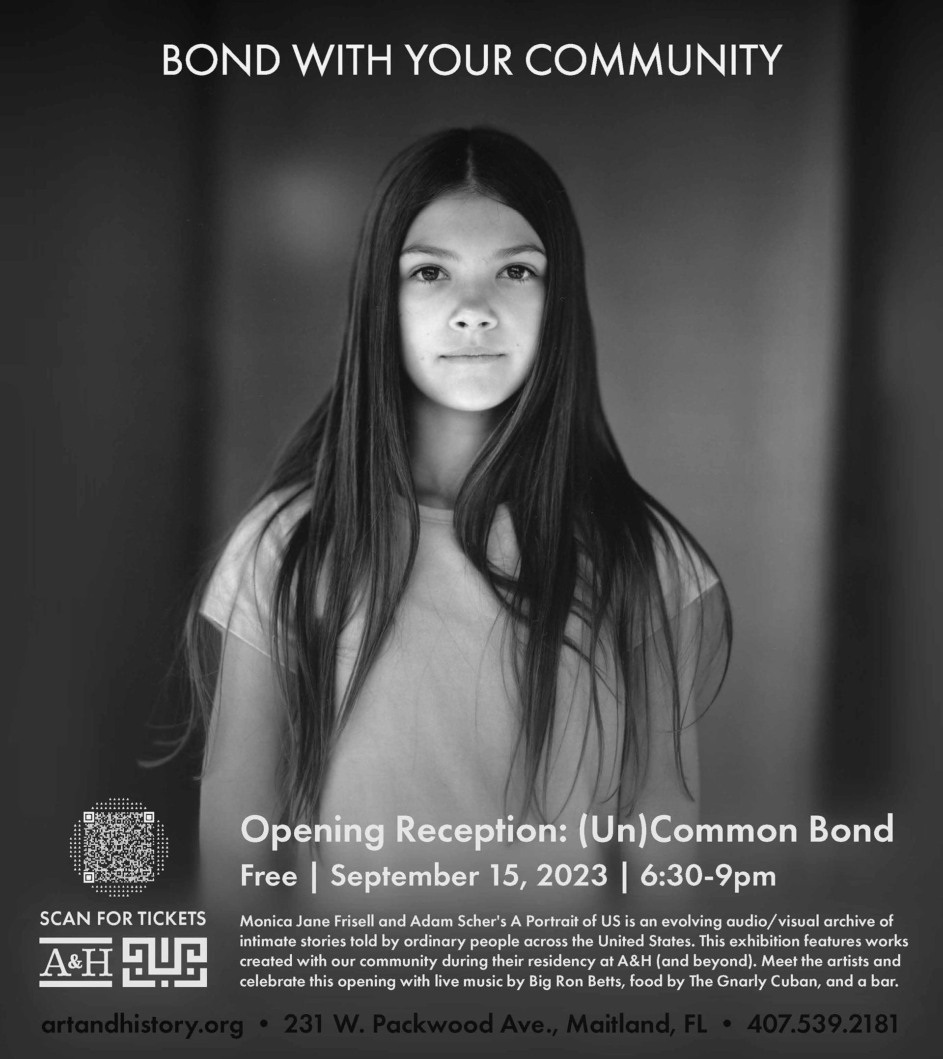 Opening Exhibition ad for Watermark and Orlando Weekly publications using artwork from the artists.