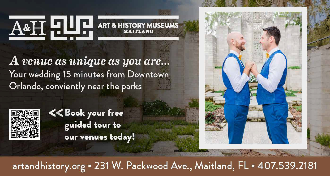 Wedding ad for Watermark publication using A&H'S photo resources.