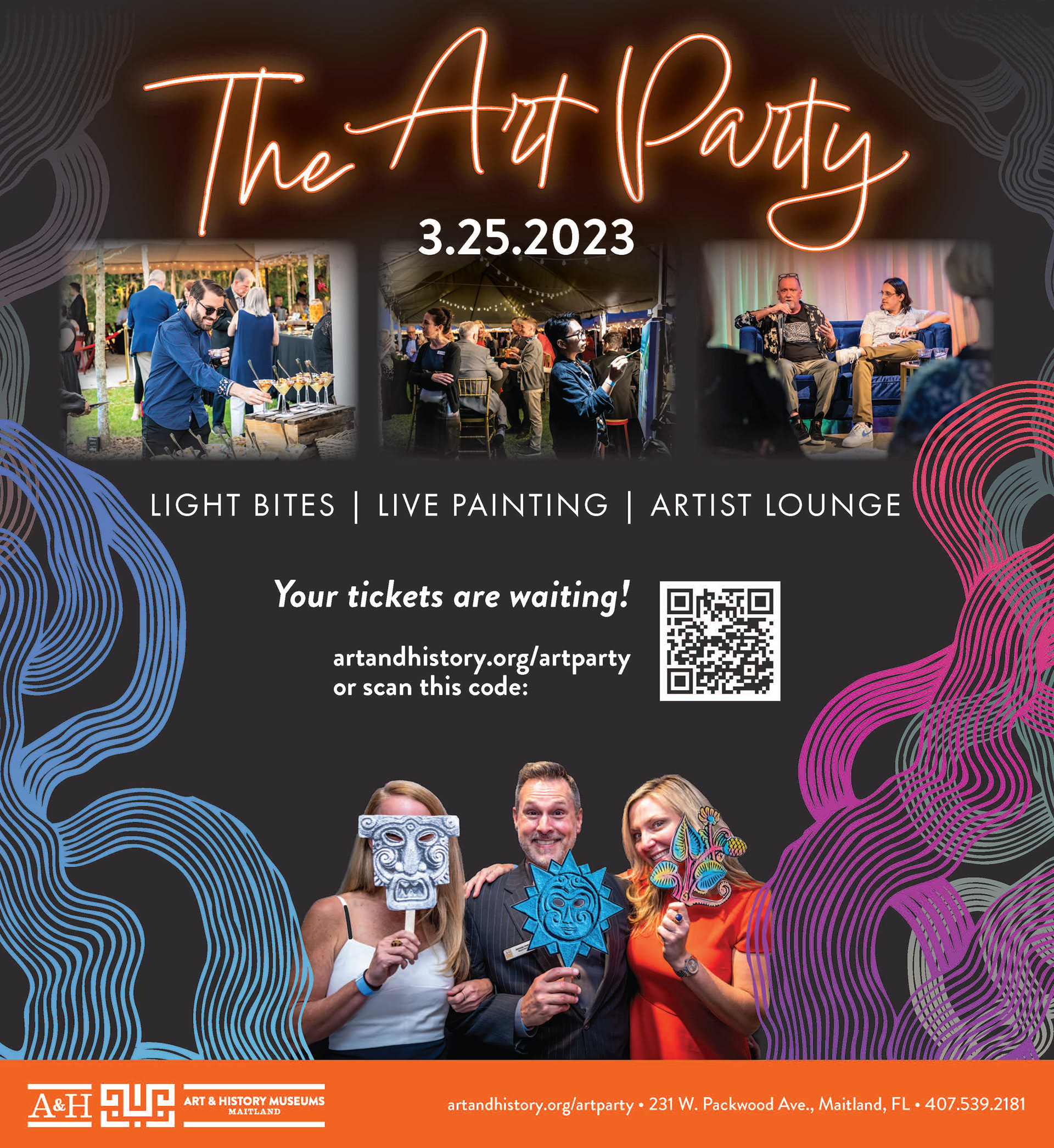 Fundraising event ad for Orlando Weekly publication using A&H's photo resources. 