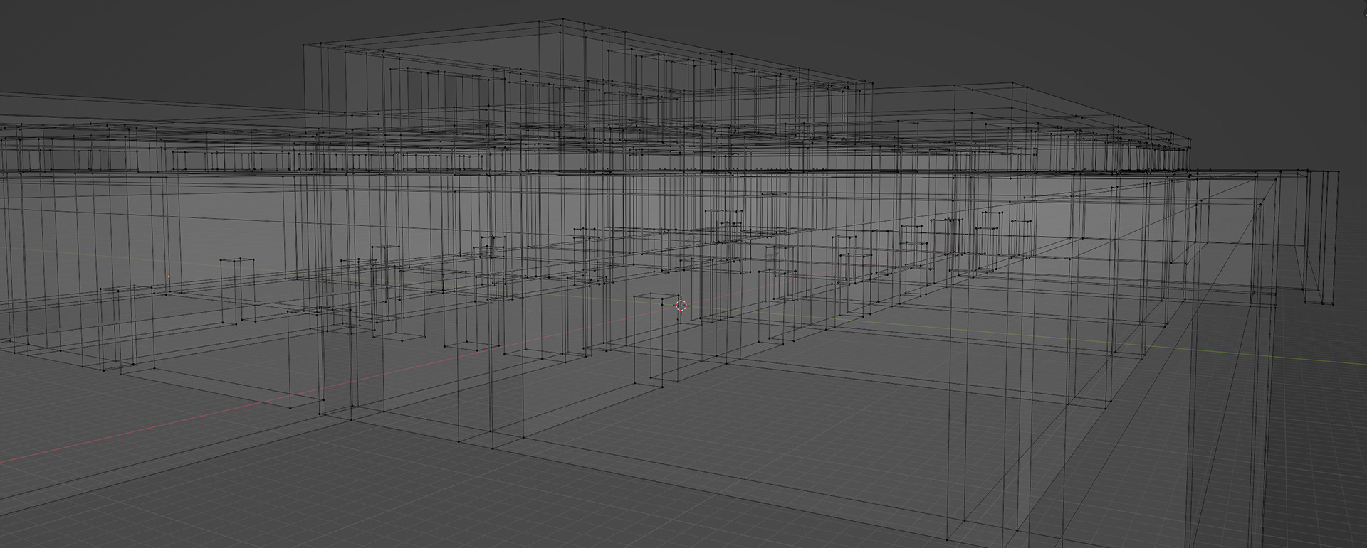 Screenshot of a Blender Project to reconstruct Amenhotep III's palace of Malqata