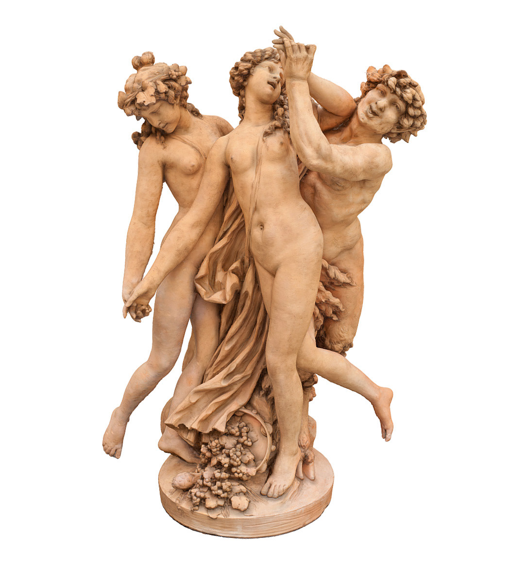 Satyr and Two Nymphs - Clodion