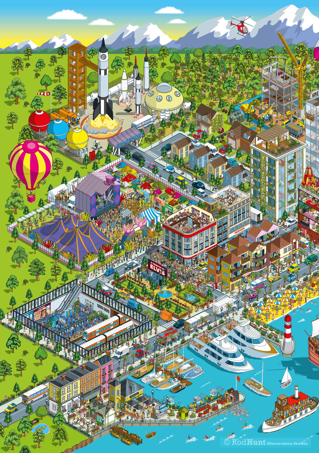 Detail from the isometric illustration