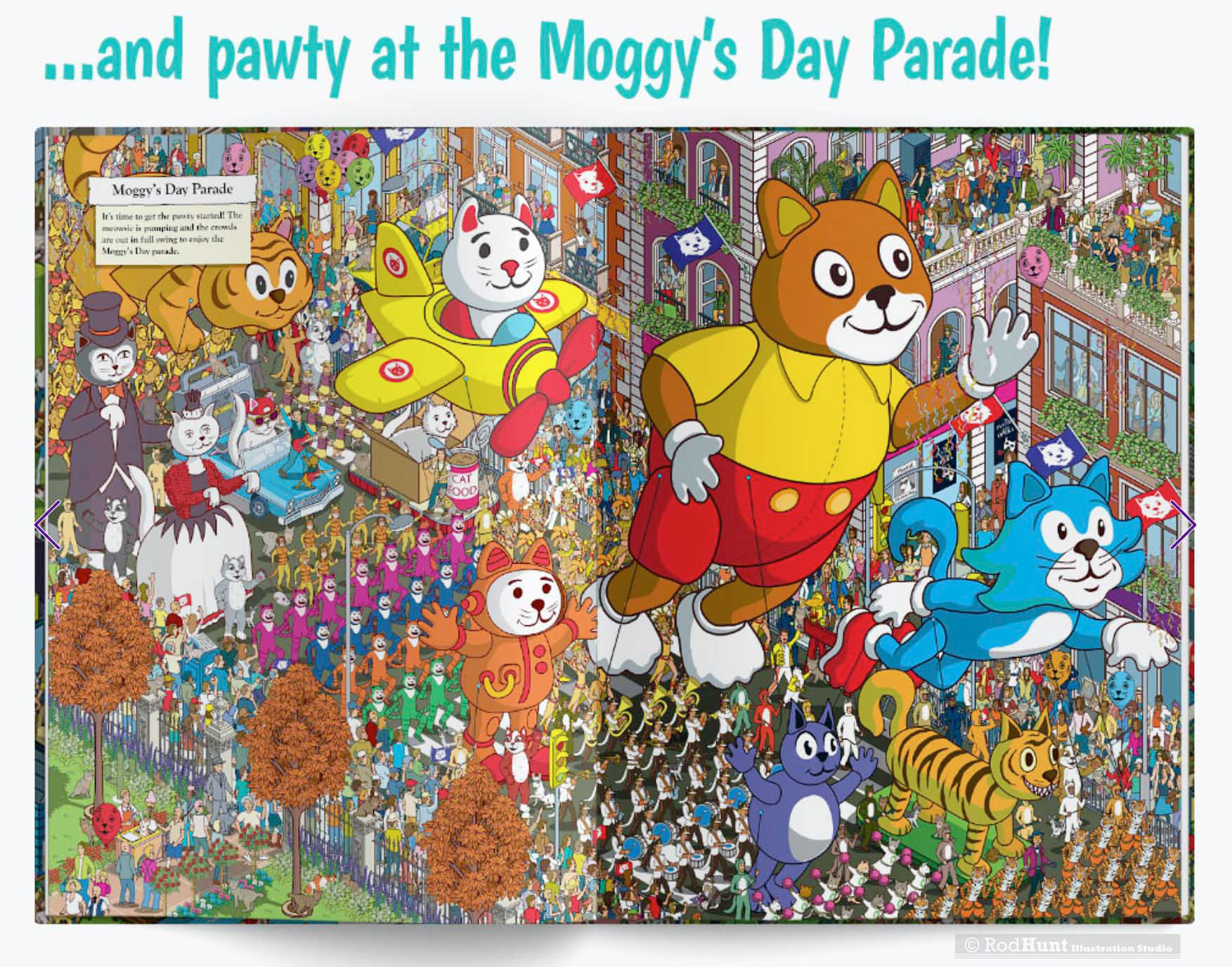 Personalised Search and Find books for Pets - New York City Parade scene