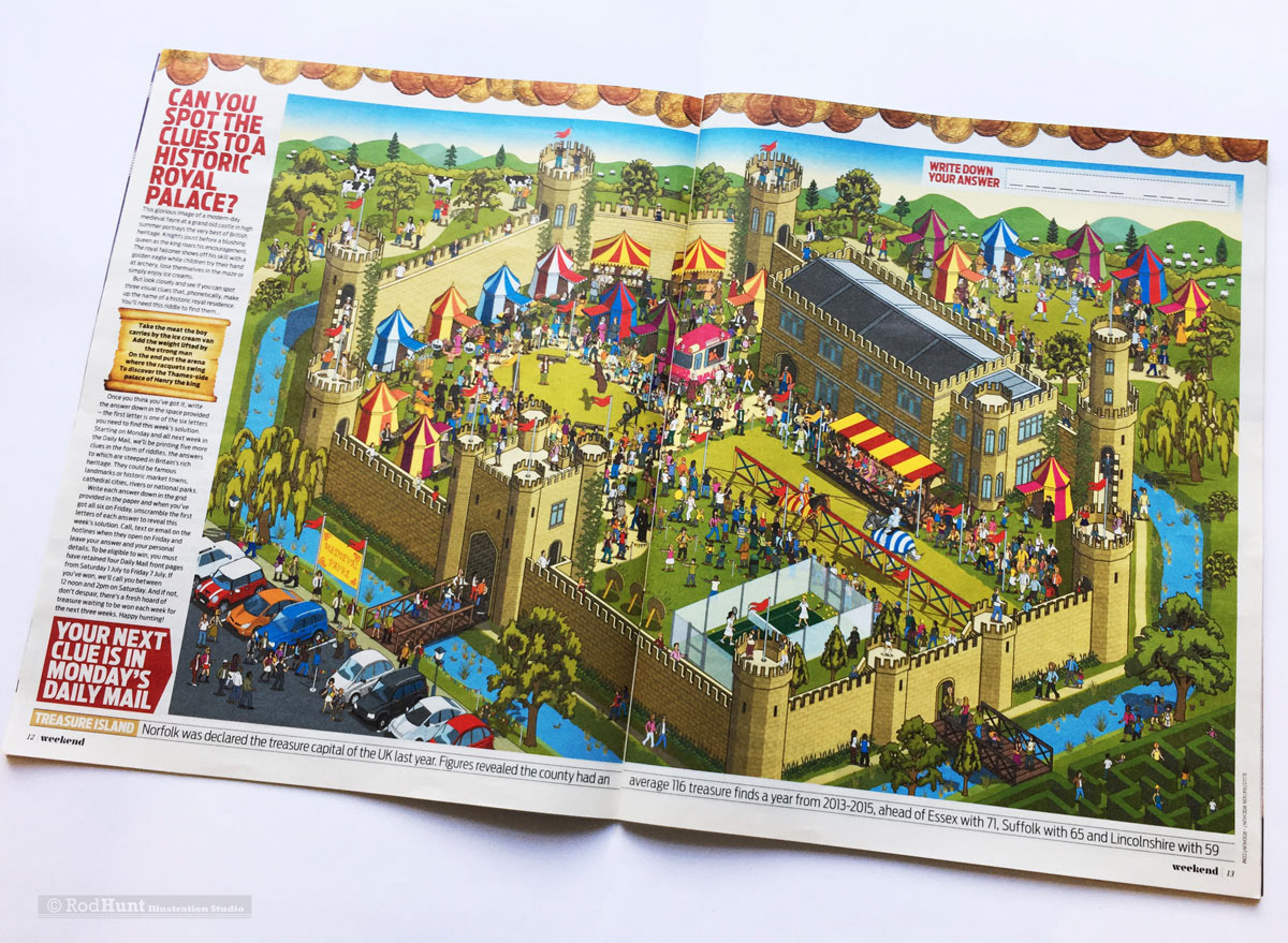 Pixel Art Editorial Illustrator - Detailed castle Illustration