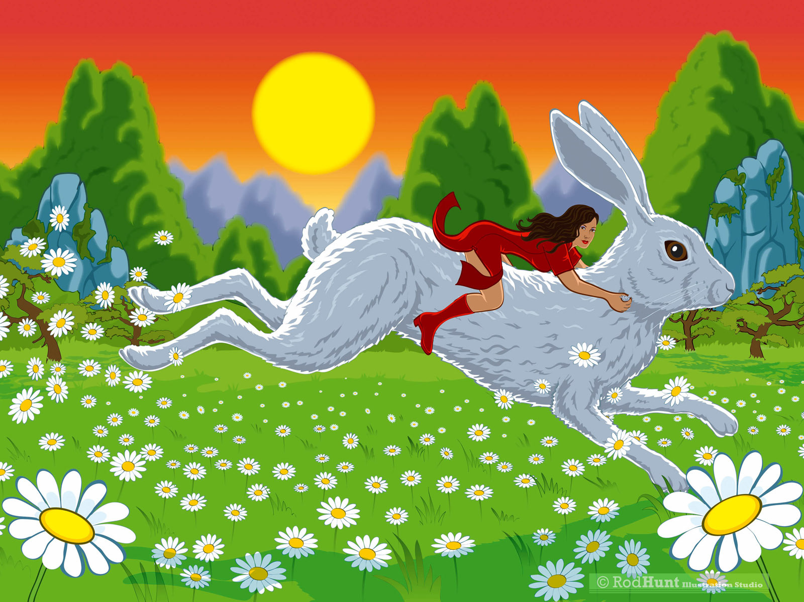 Hare Rider - Poster Illustration