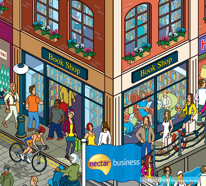 Isometric business illustrations for Advertising and Marketing Campaign