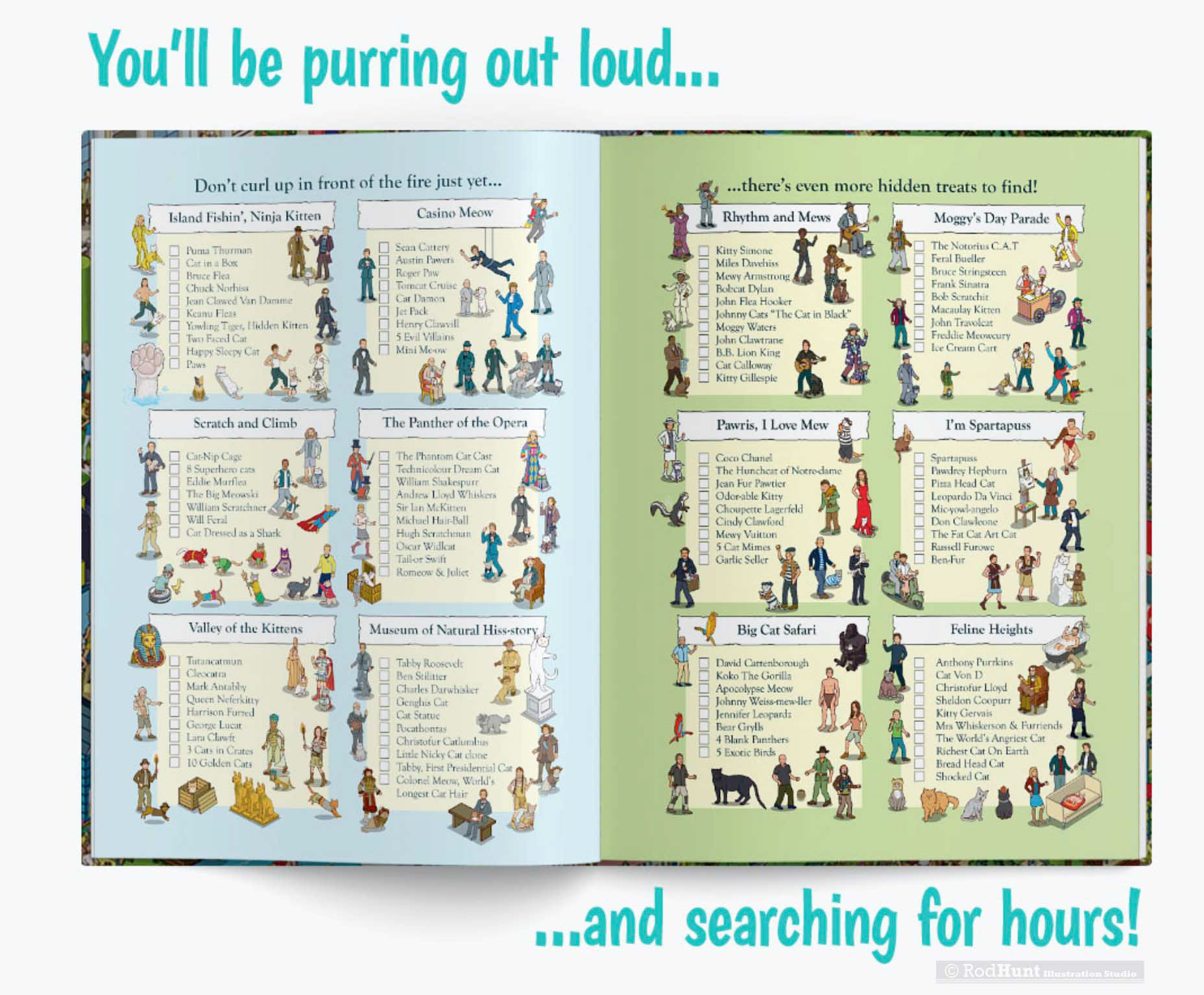 Hidden Object puzzle game book for cats and dogs