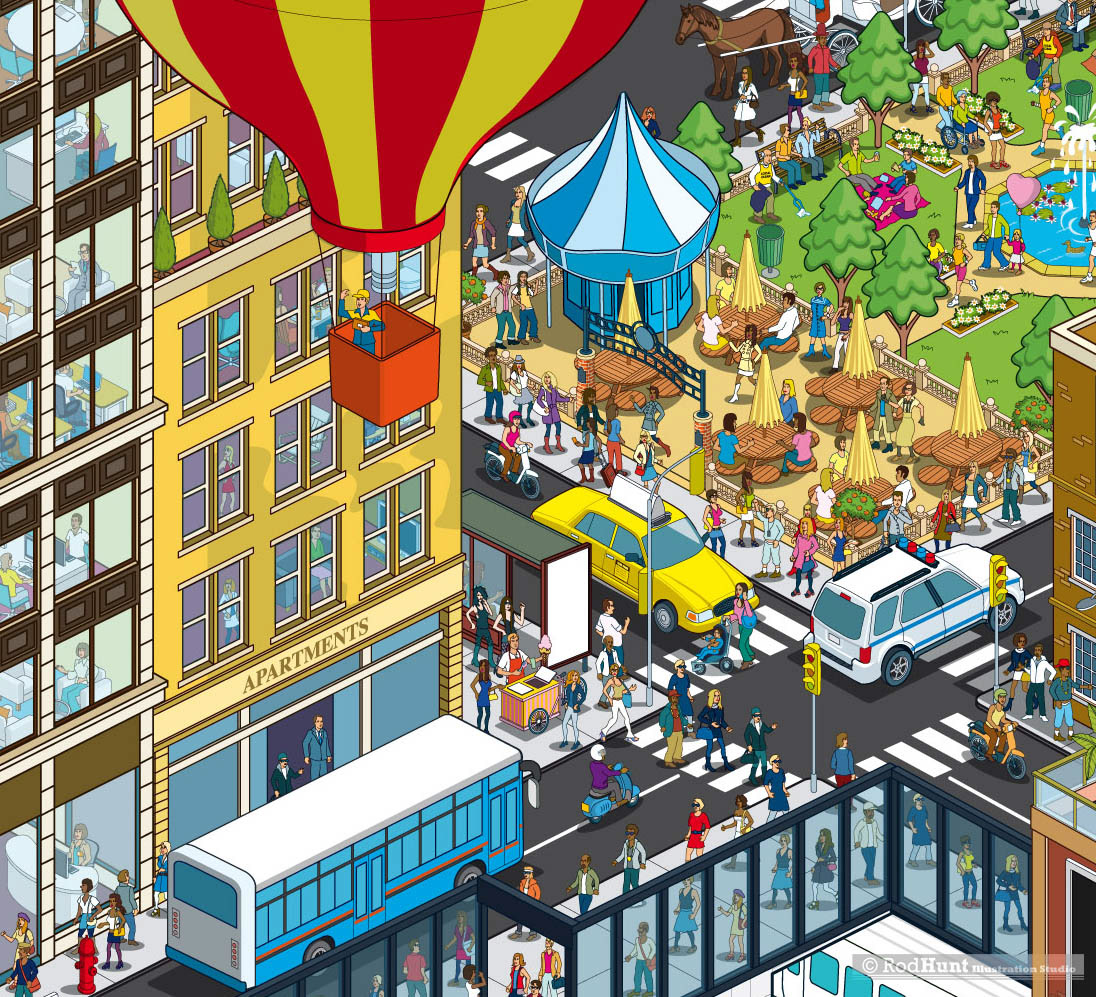 Illustrations an a Mobile Telecoms business Ad campaign