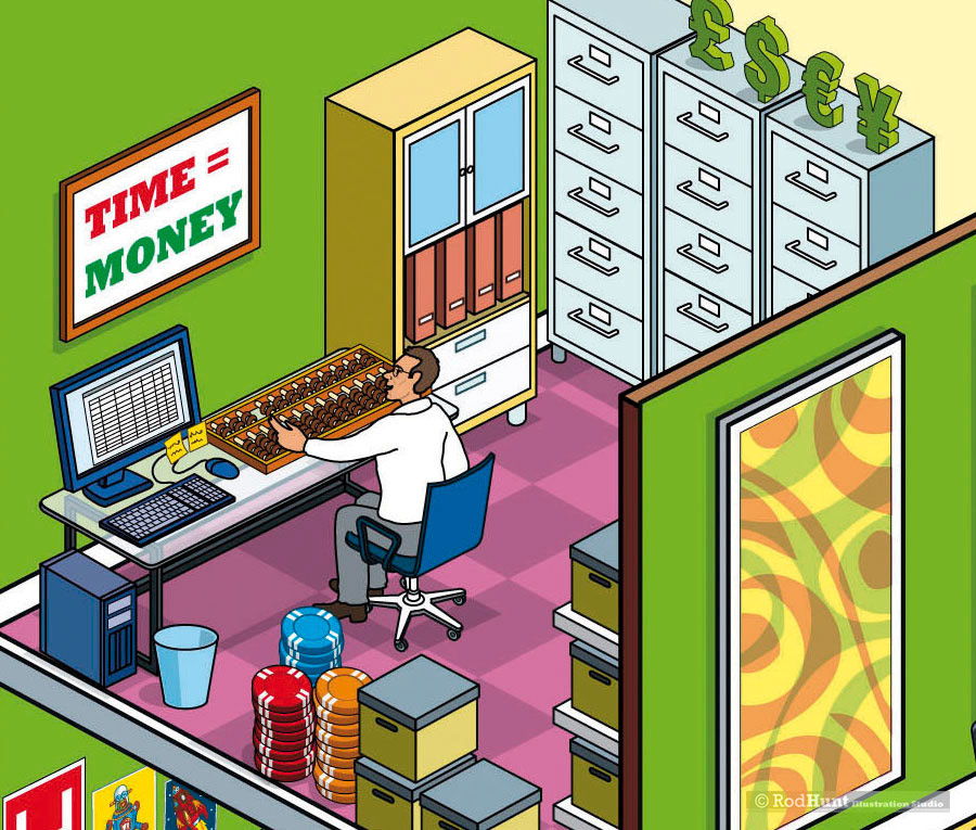 Illustrations of the workplace and employment