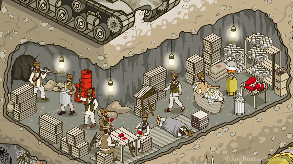 Isometric illustration for ad campaign