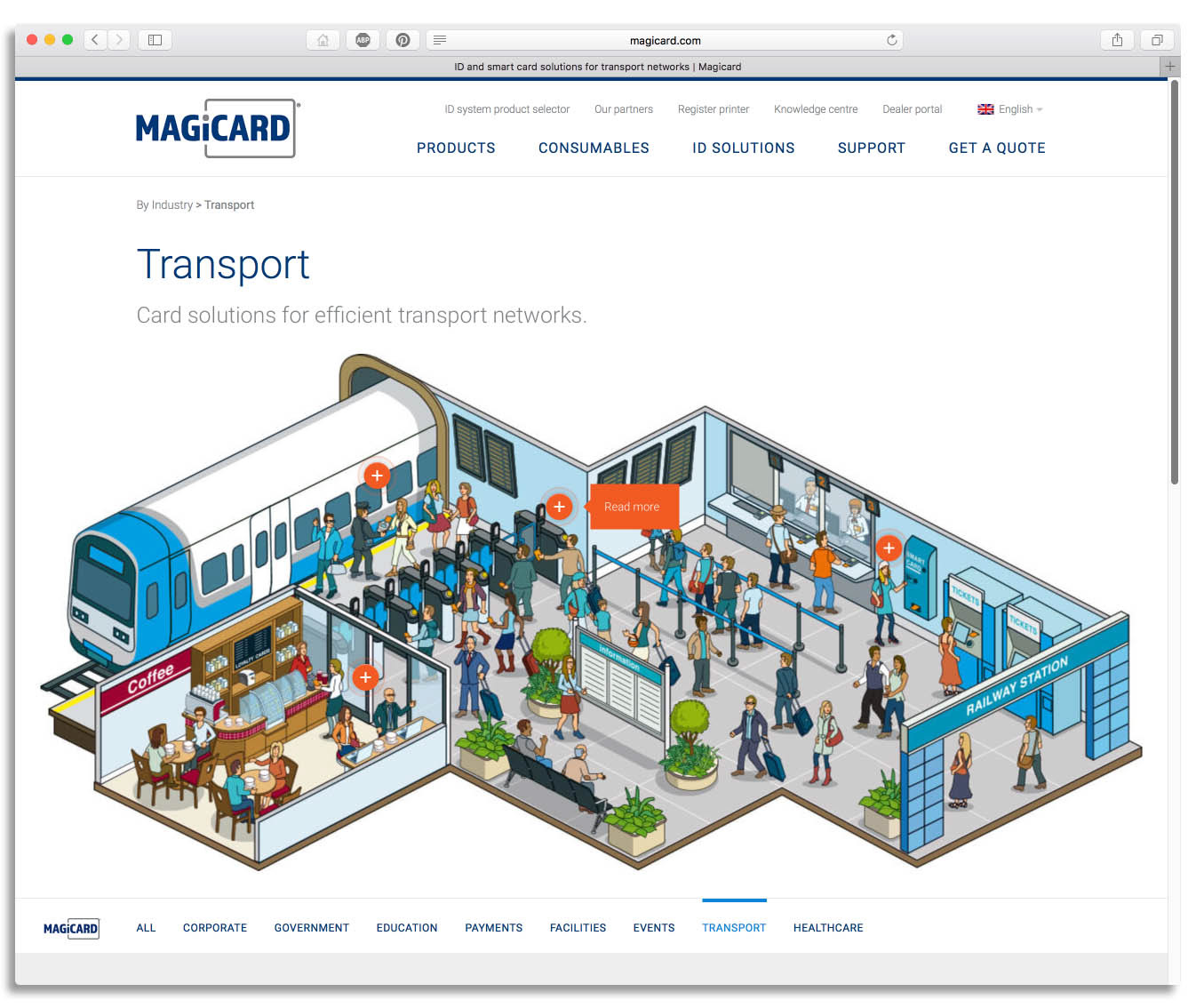 Company website illustrations