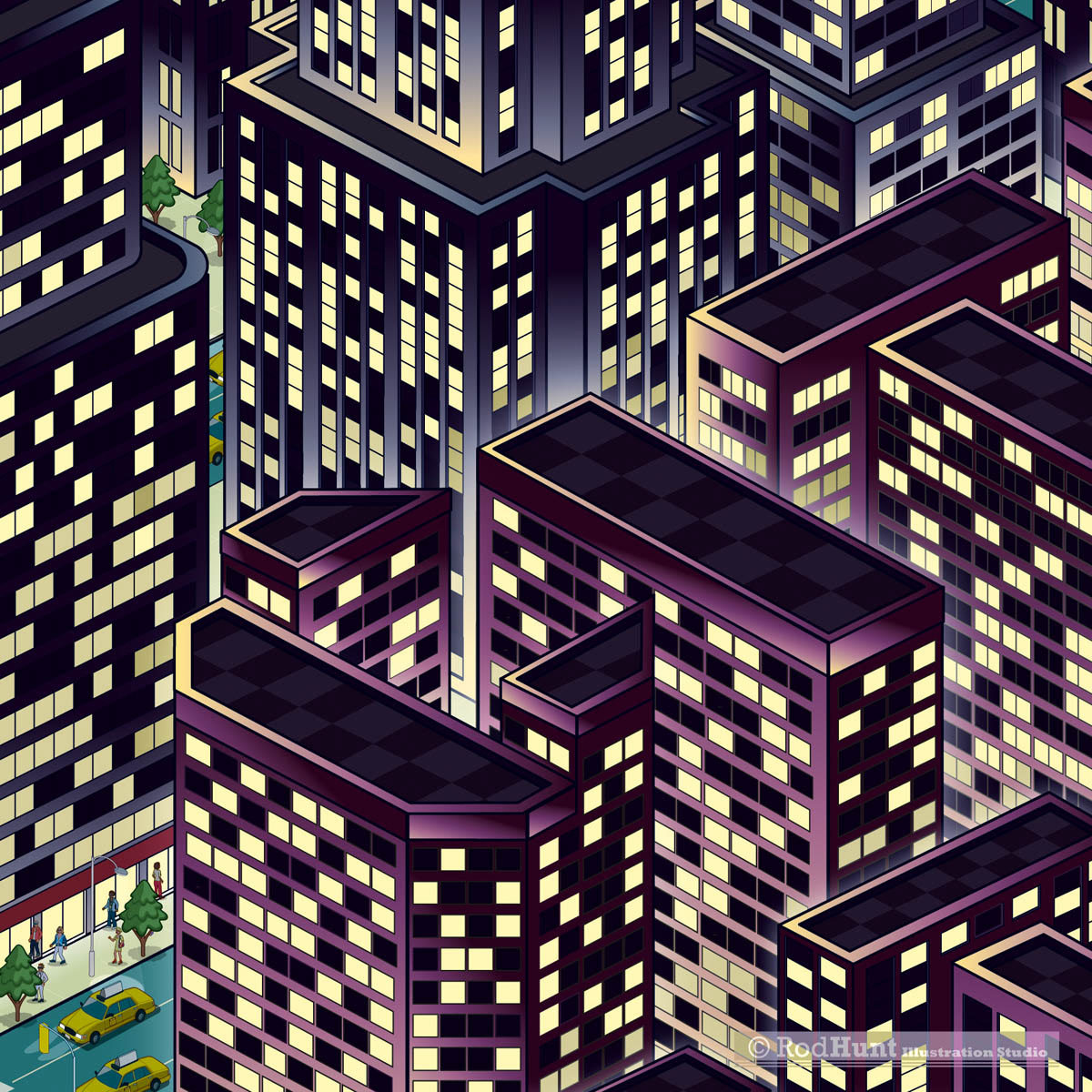 City Development Illustrations for Architecture and urban planning