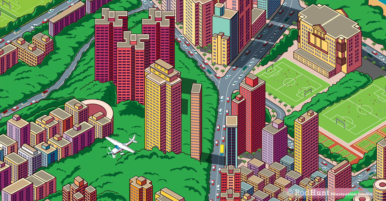Isometric Cityscape Animation