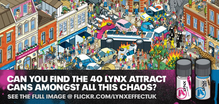 Lynx Advertising campaign illustrated by Rod Hunt