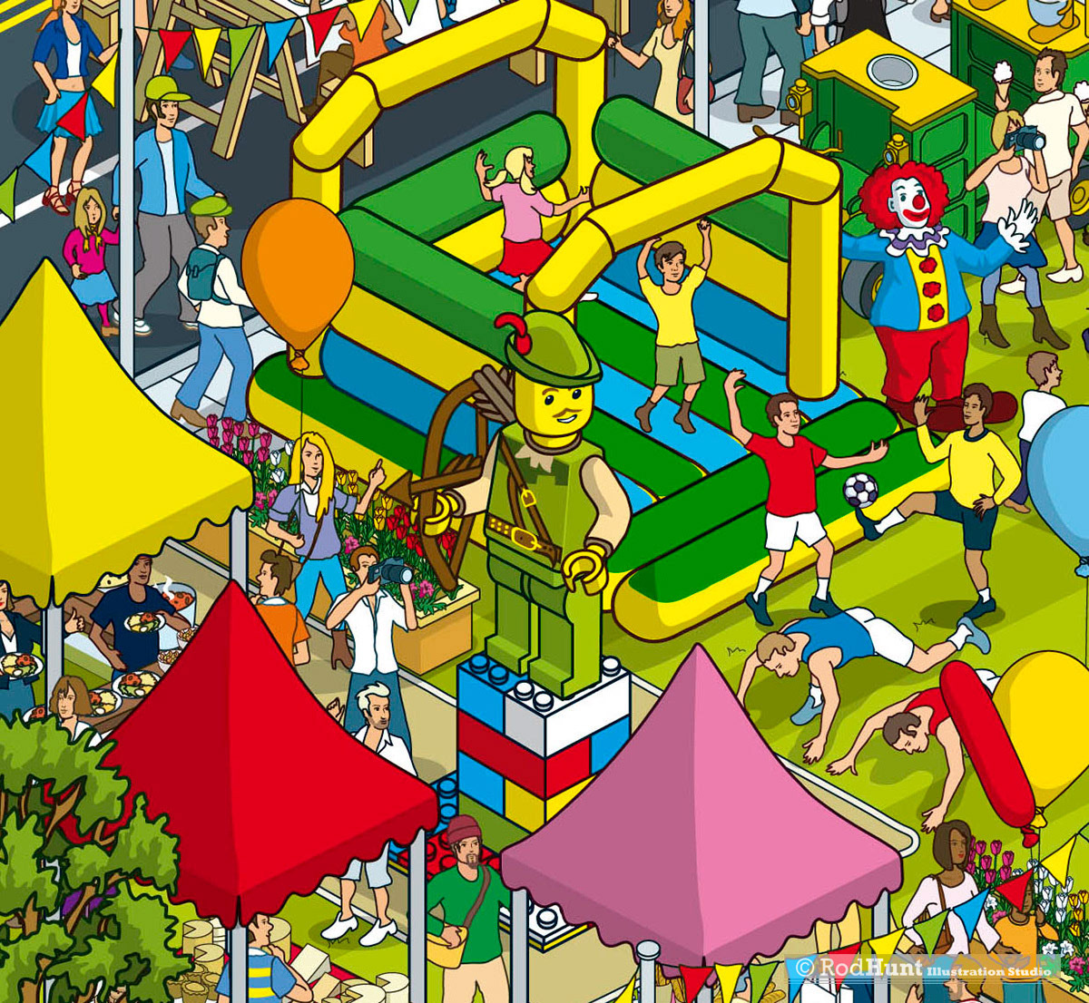 Town Fair Family Event Illustrations 