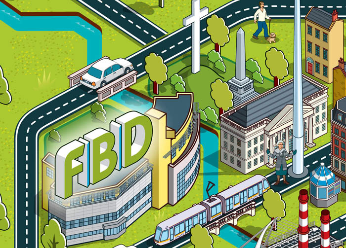 City Map Illustration by Illustrated map artist and designer Rod Hunt