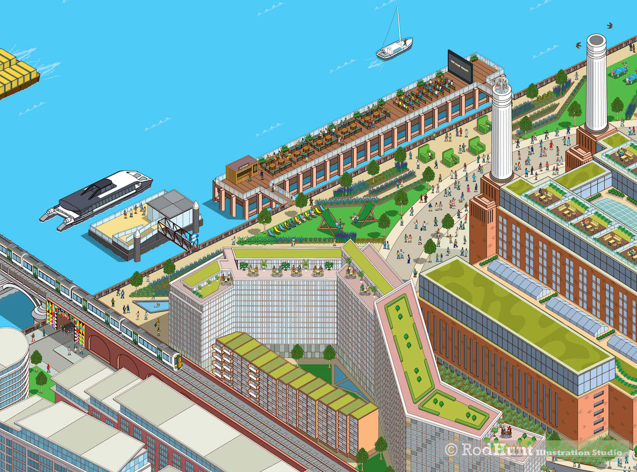 Quay - Battersea Power Station Development Map Illustration