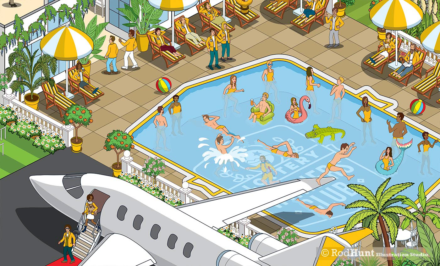 Search and find illustration advertising game microsite