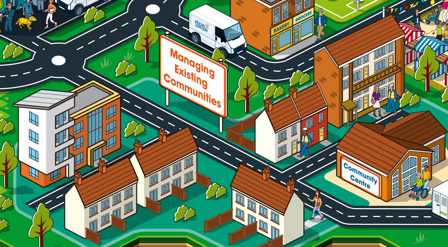 Infographics created to show the group structure of a large property development business