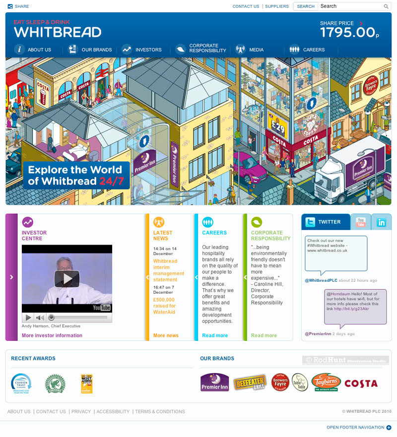 Illustrated Corporate Business Website