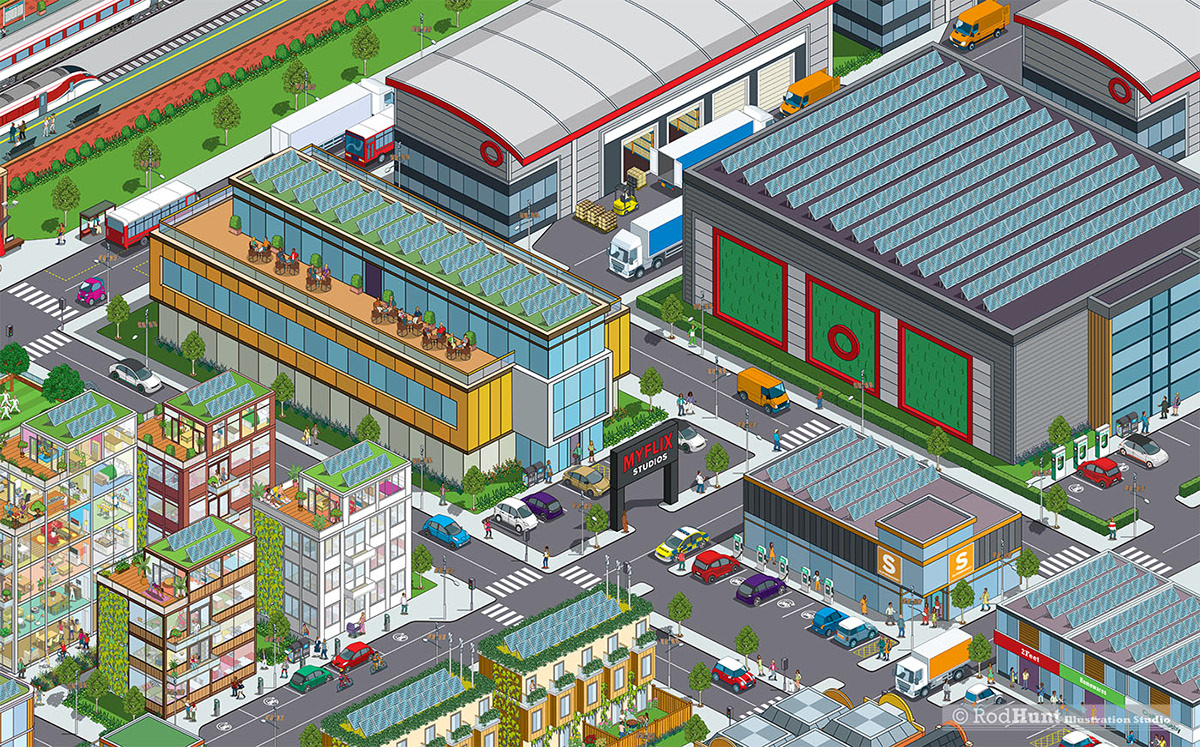 Rod Hunt Detailed Isometric Illustrations & Illustrated Maps - Segro ...