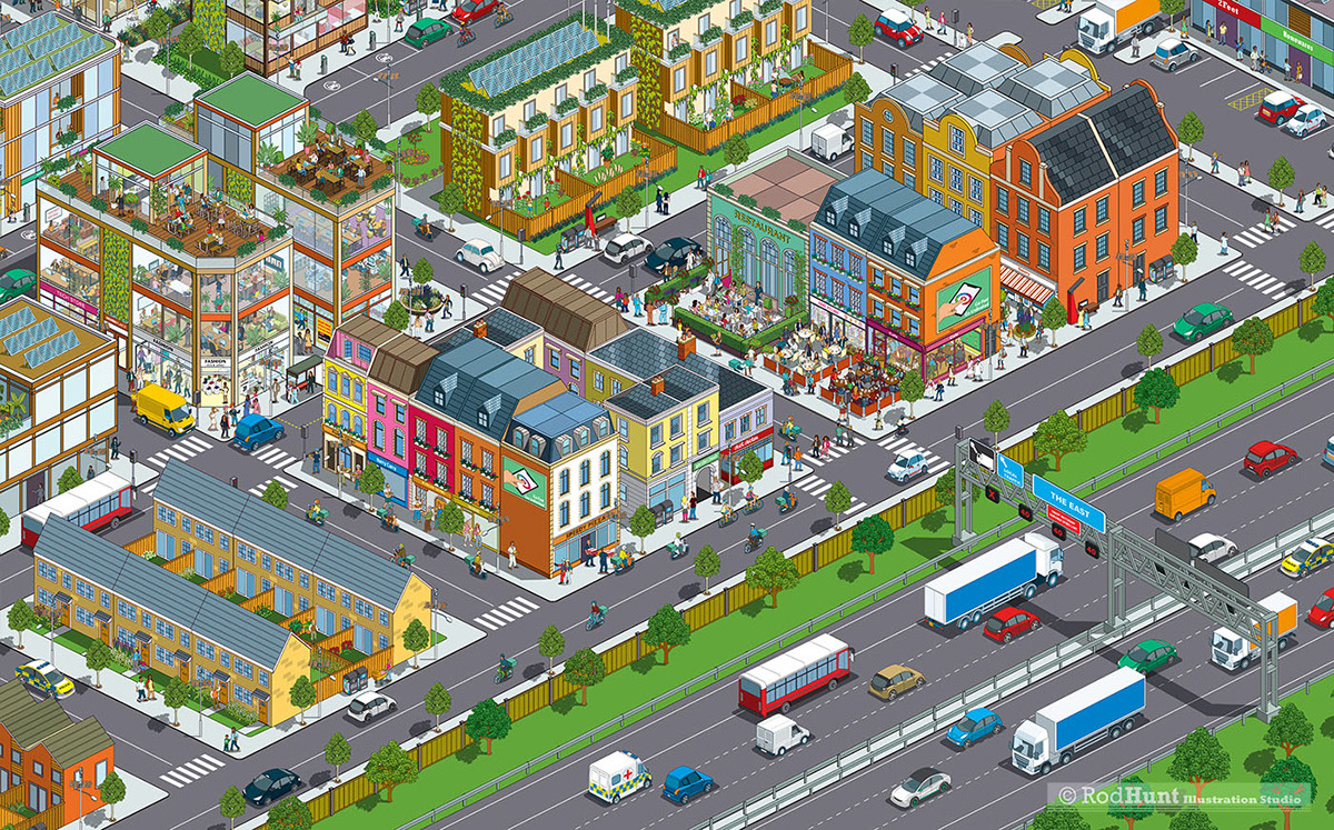 Rod Hunt Detailed Isometric Illustrations & Illustrated Maps - Segro ...