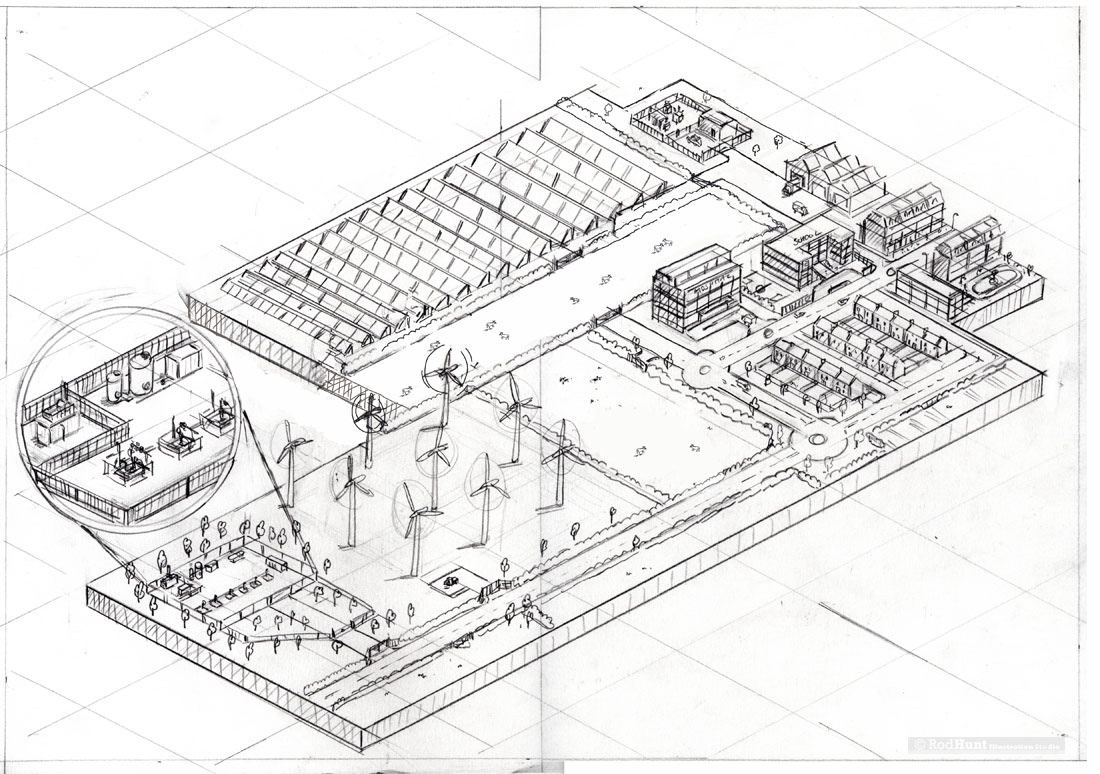 Hand drawn maps for business and the energy industry
