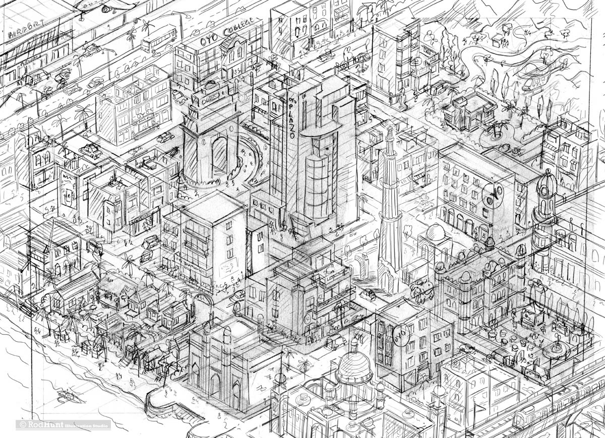 Rod Hunt Detailed Isometric Illustrations & Illustrated Maps - OYO ...