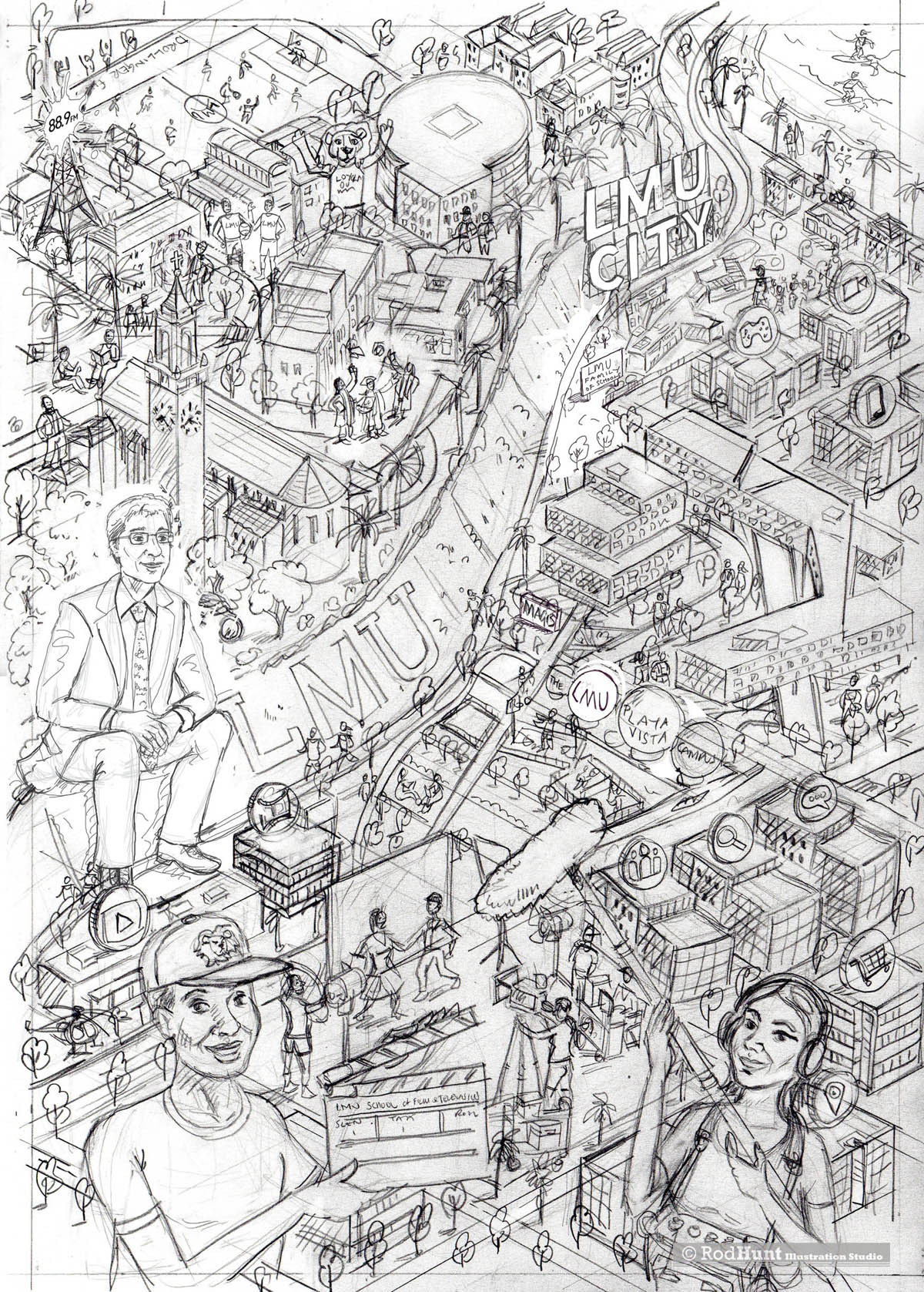 Hand Drawn maps for you University campus