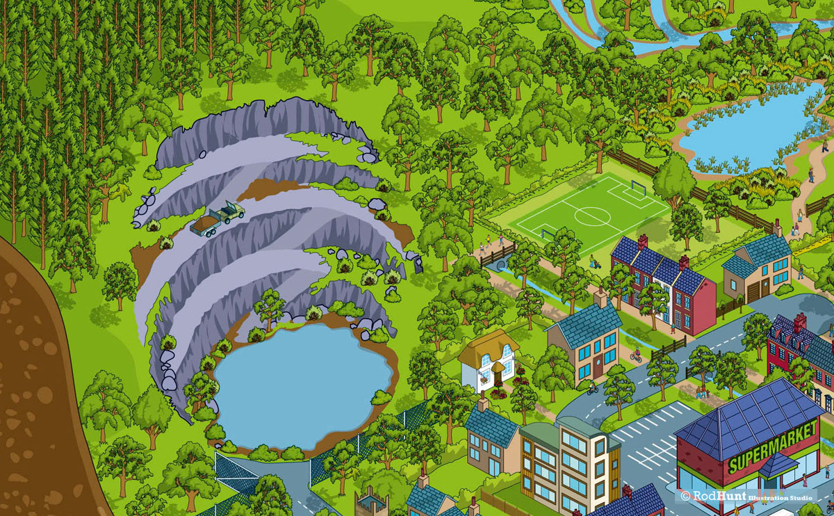 Natural landscape Illustrations for DEFRA
