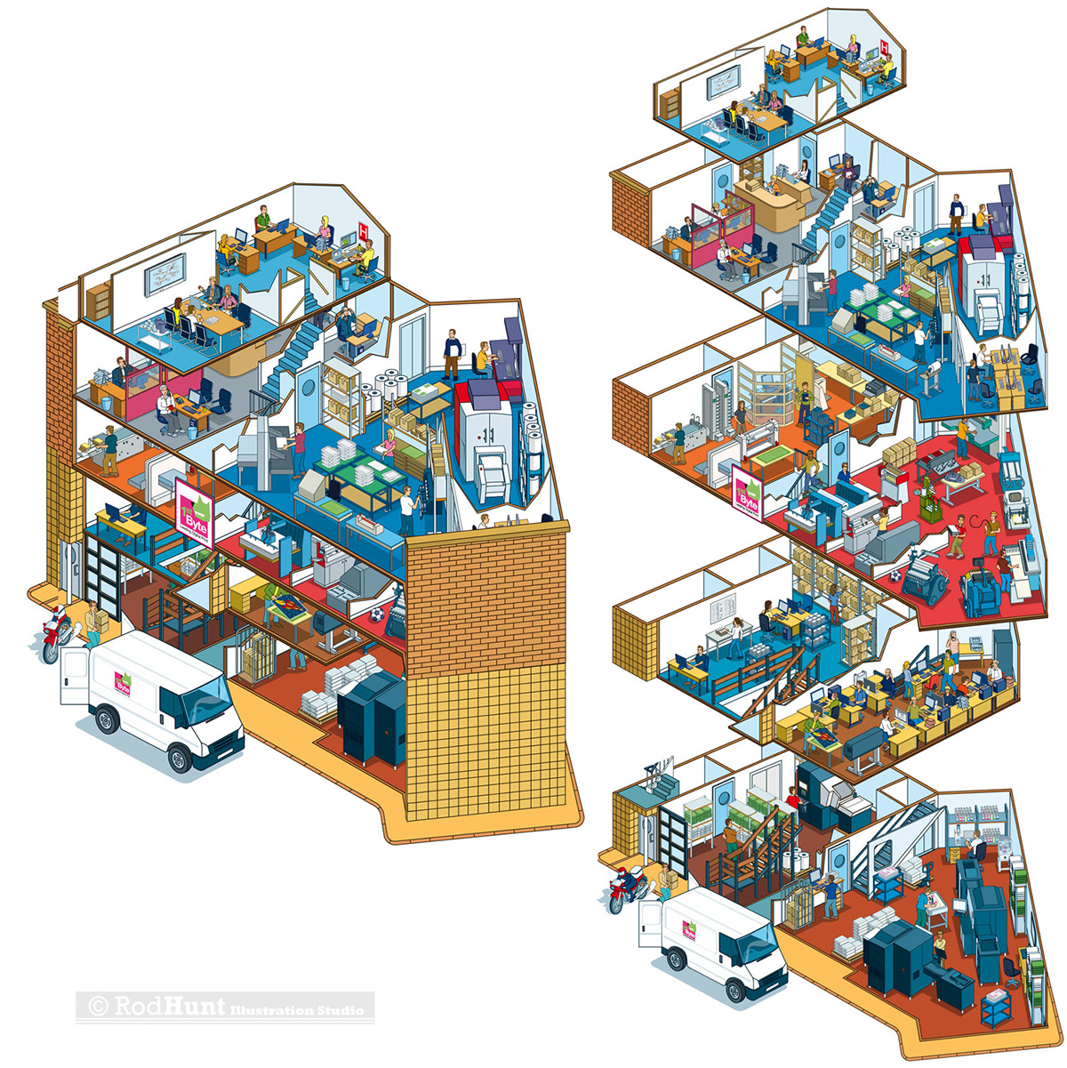 Detailed Isometric Illustration & Illustrated Maps by Rod Hunt ...