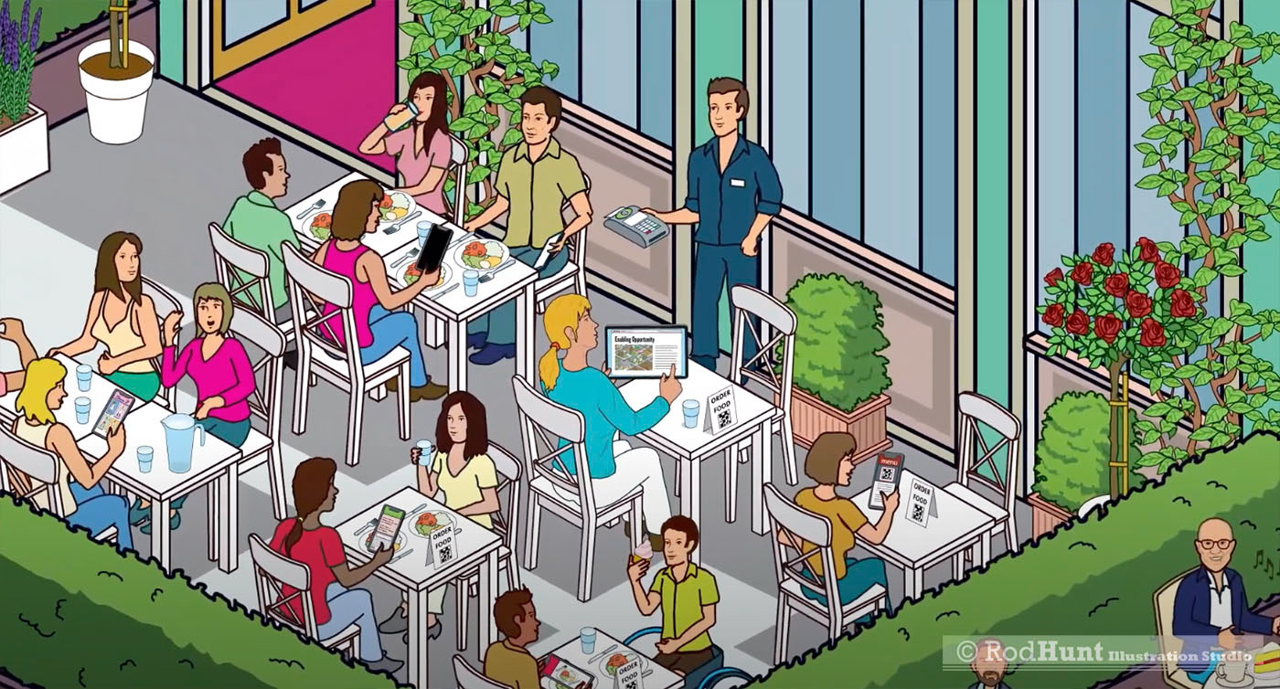 The roll of data centres in daily life animation