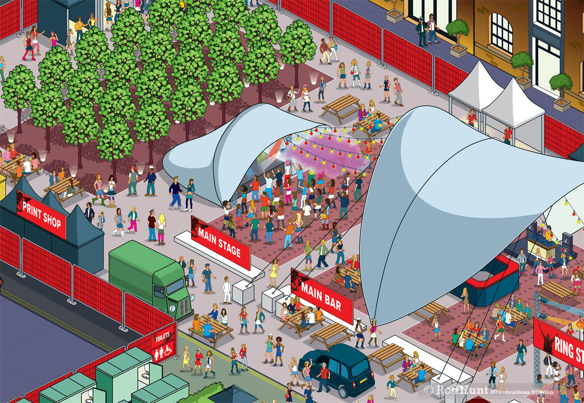 Entertainment Venue Festival & Fair Map Design illustration 