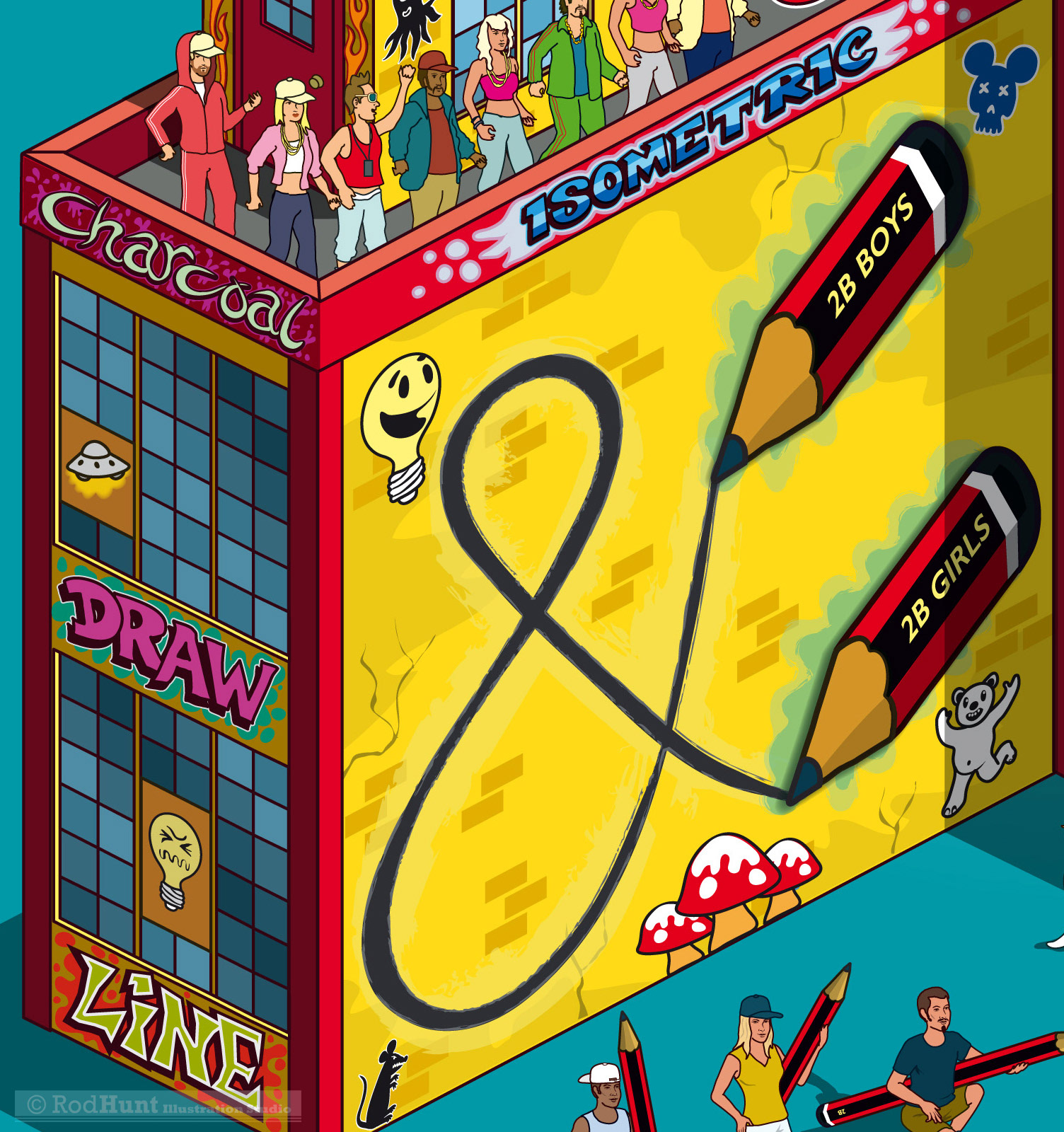 Illustrated hand lettering and typography