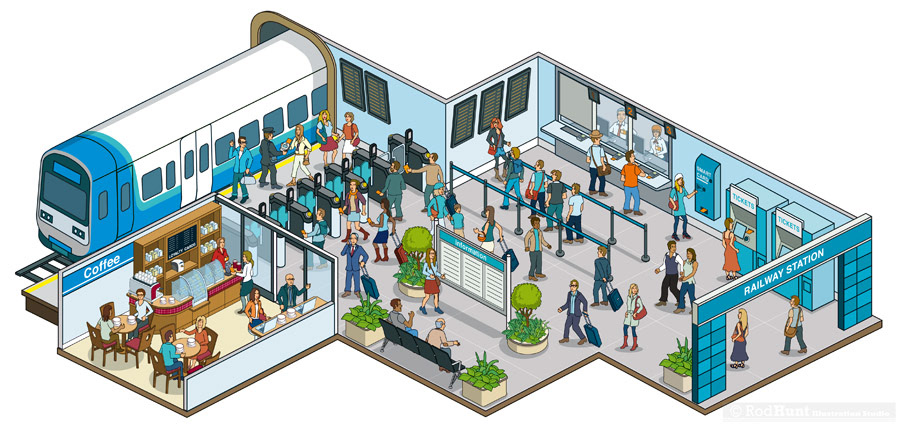 Illustrations for Transport infrastructure and railways