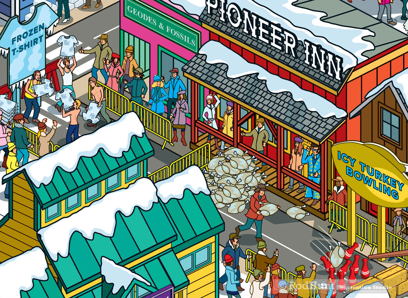Isometric pixel art illustration - magazine editorial