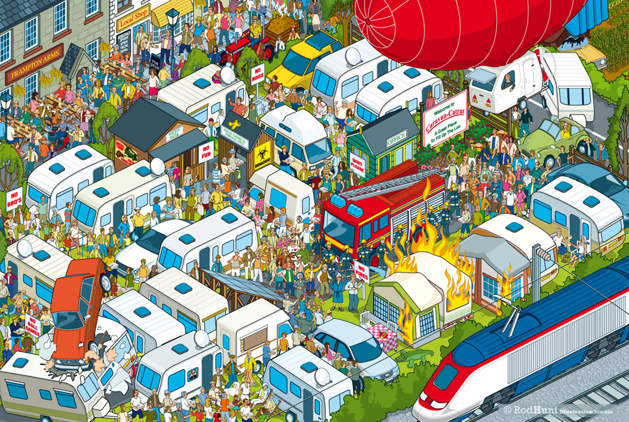 Detailed Isometric pixel art for a children's book