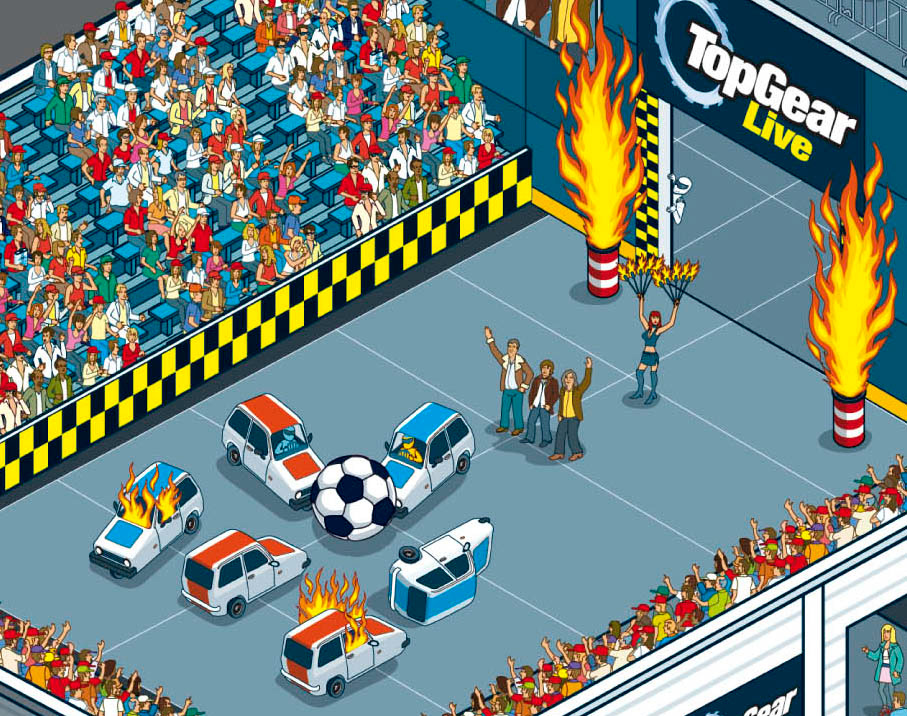 Top Gear Live Event Map Illustrations 