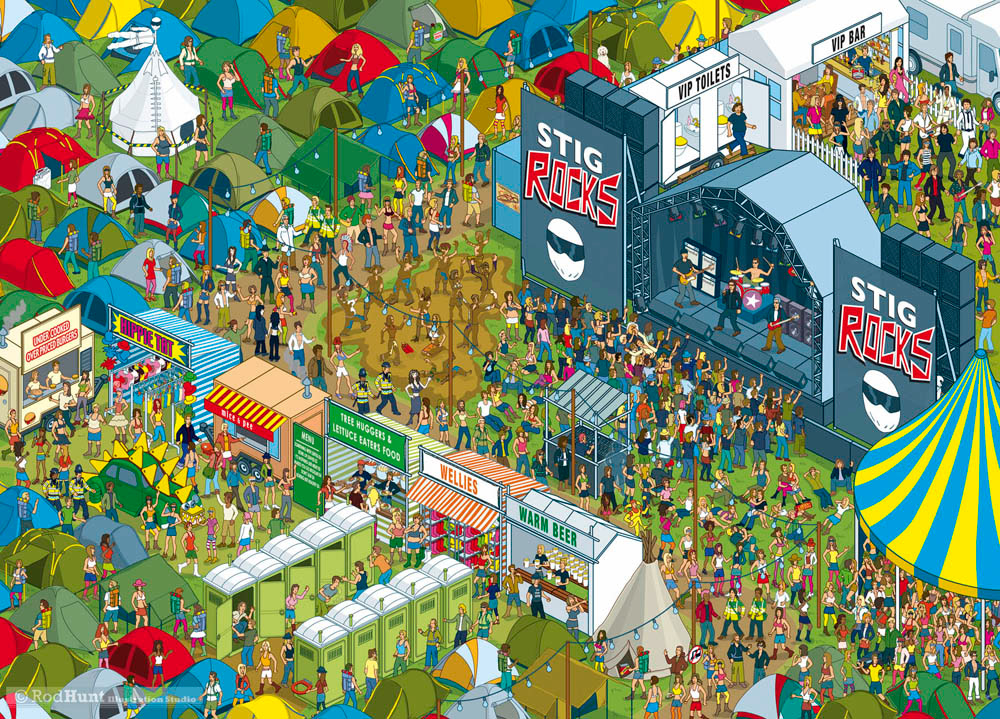 Music Festival map illustration 