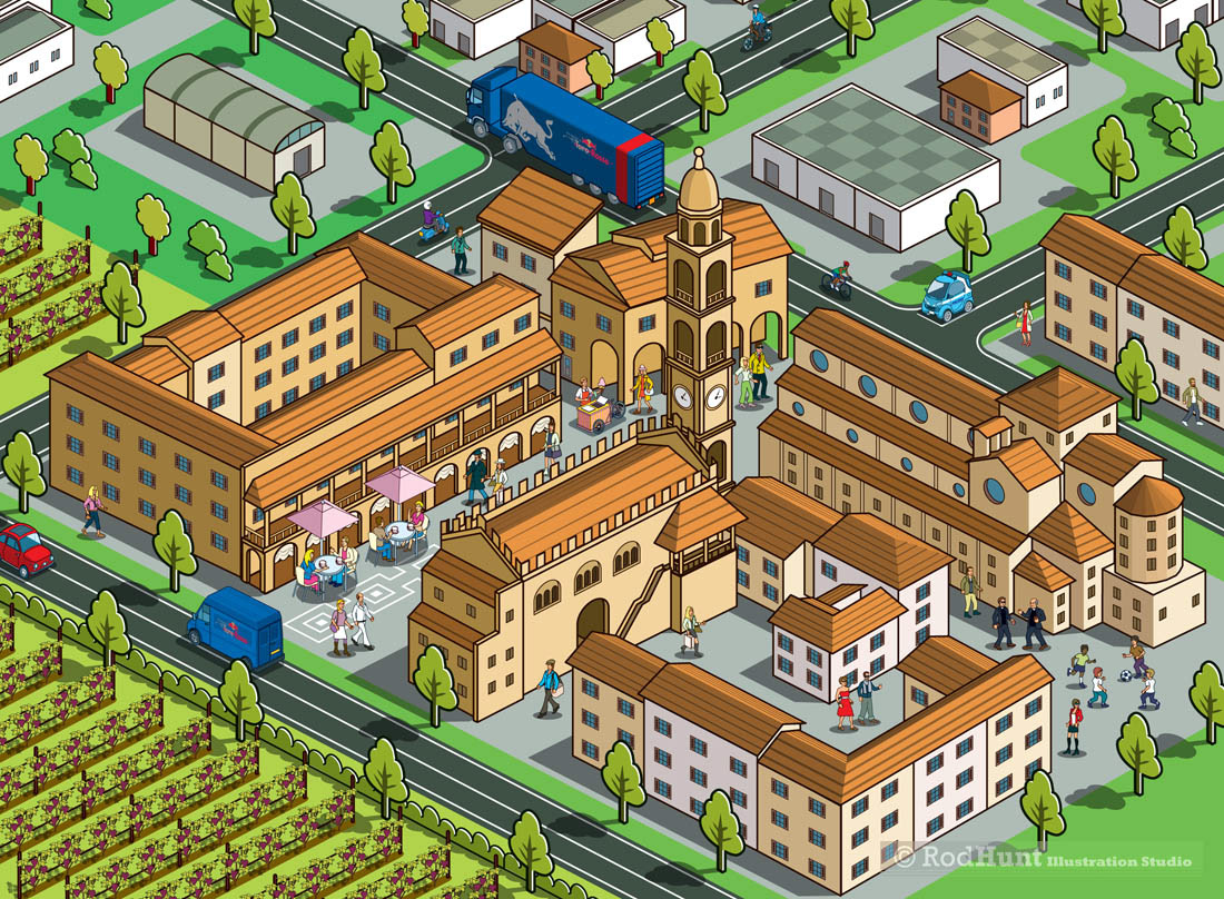3D City map illustration 