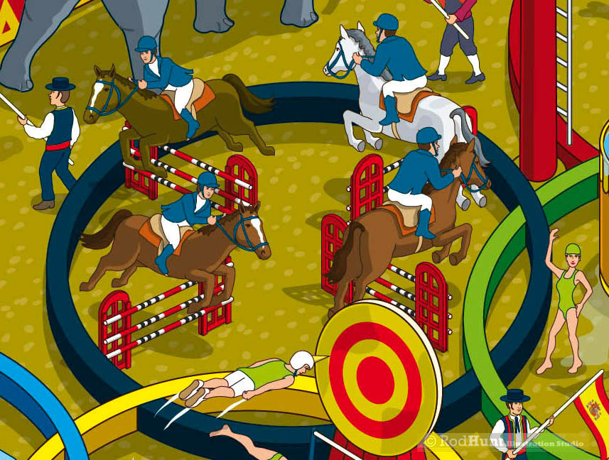 Magazine spot illustrations on the Olympic games