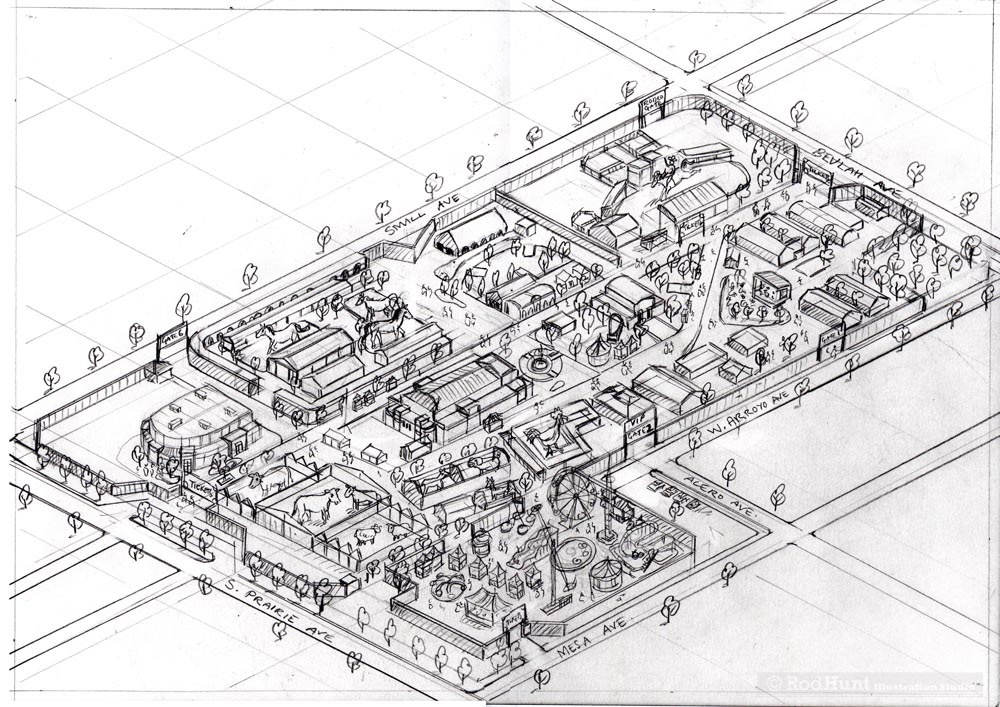 Original pencil Sketch for the event map