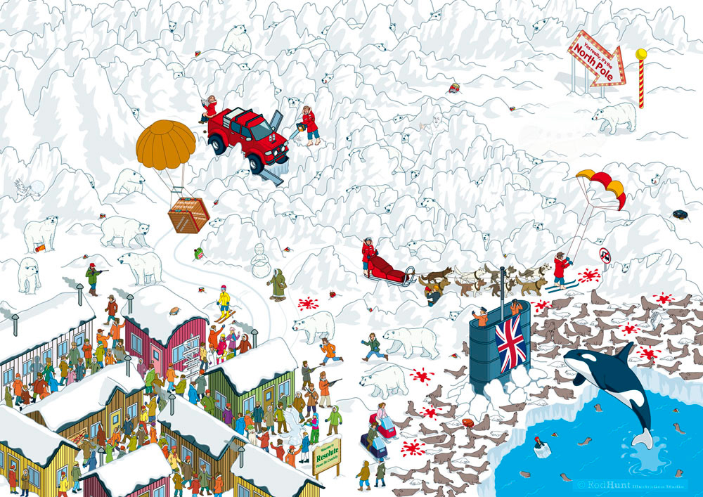 Top Gear North Pole Adventure illustrated by Rod Hunt