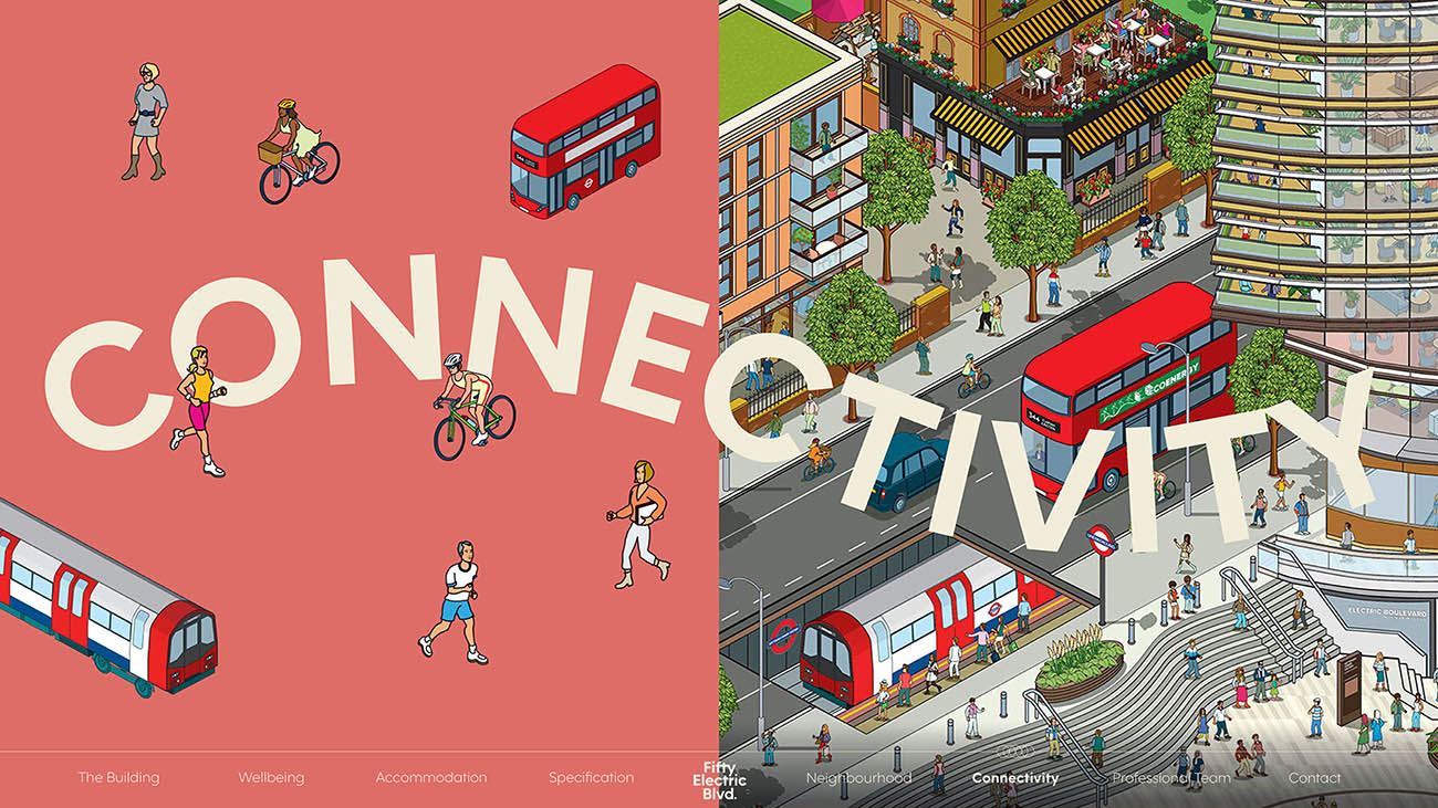 Transport Connectivity 50 Electric Boulevard Brochure Illustrations 