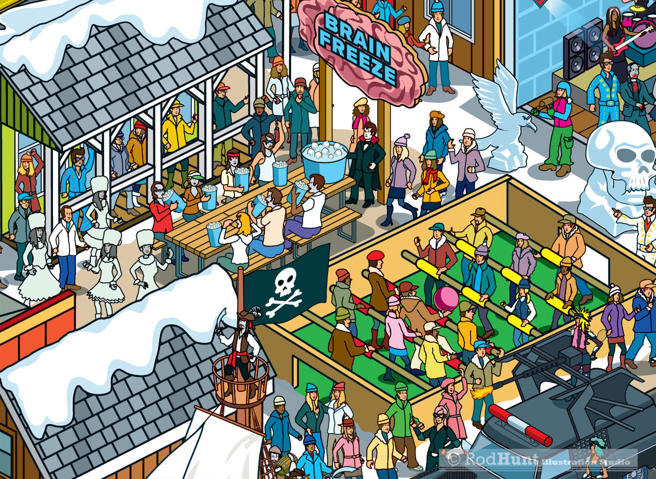 Music Festival Event Map Illustration - Frozen Dead Guy Days