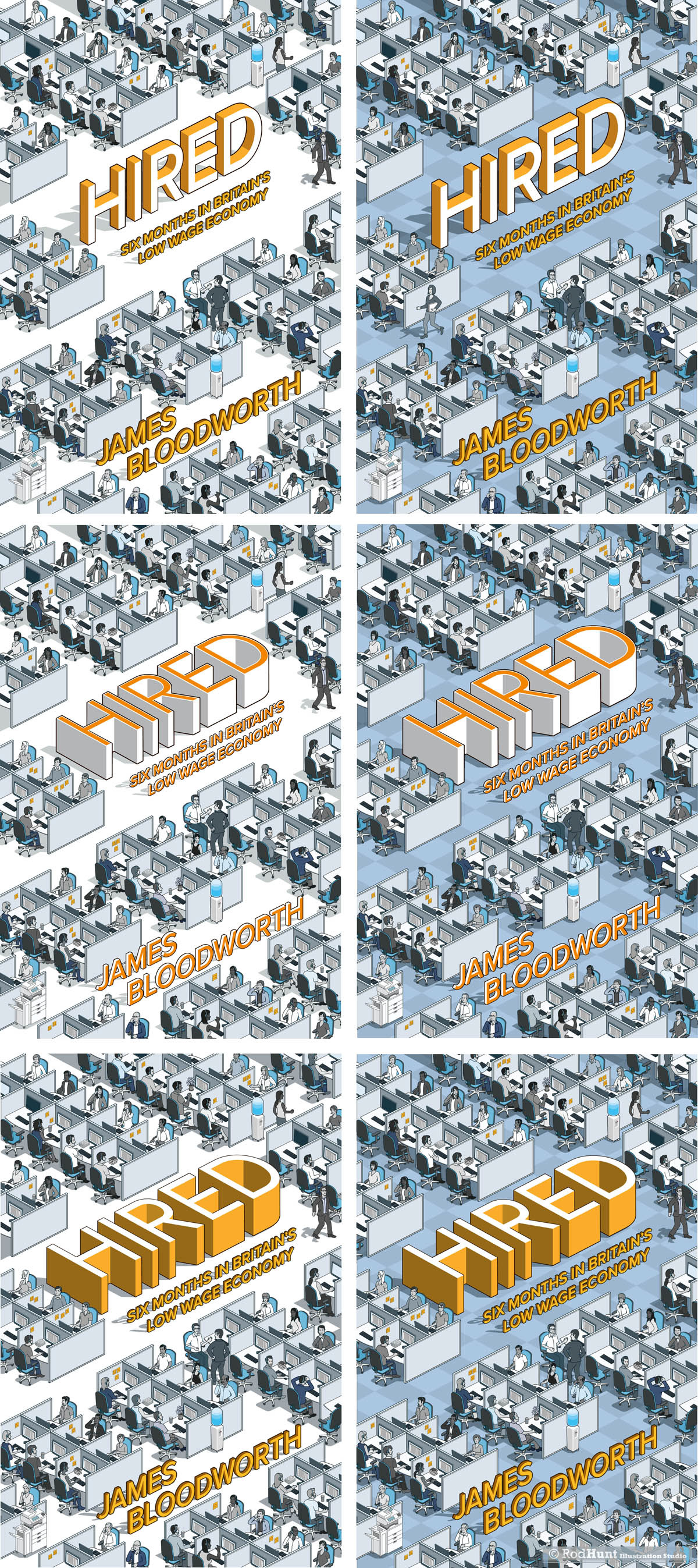 Isometric illustration, Lettering and typography used in an illustrated book cover